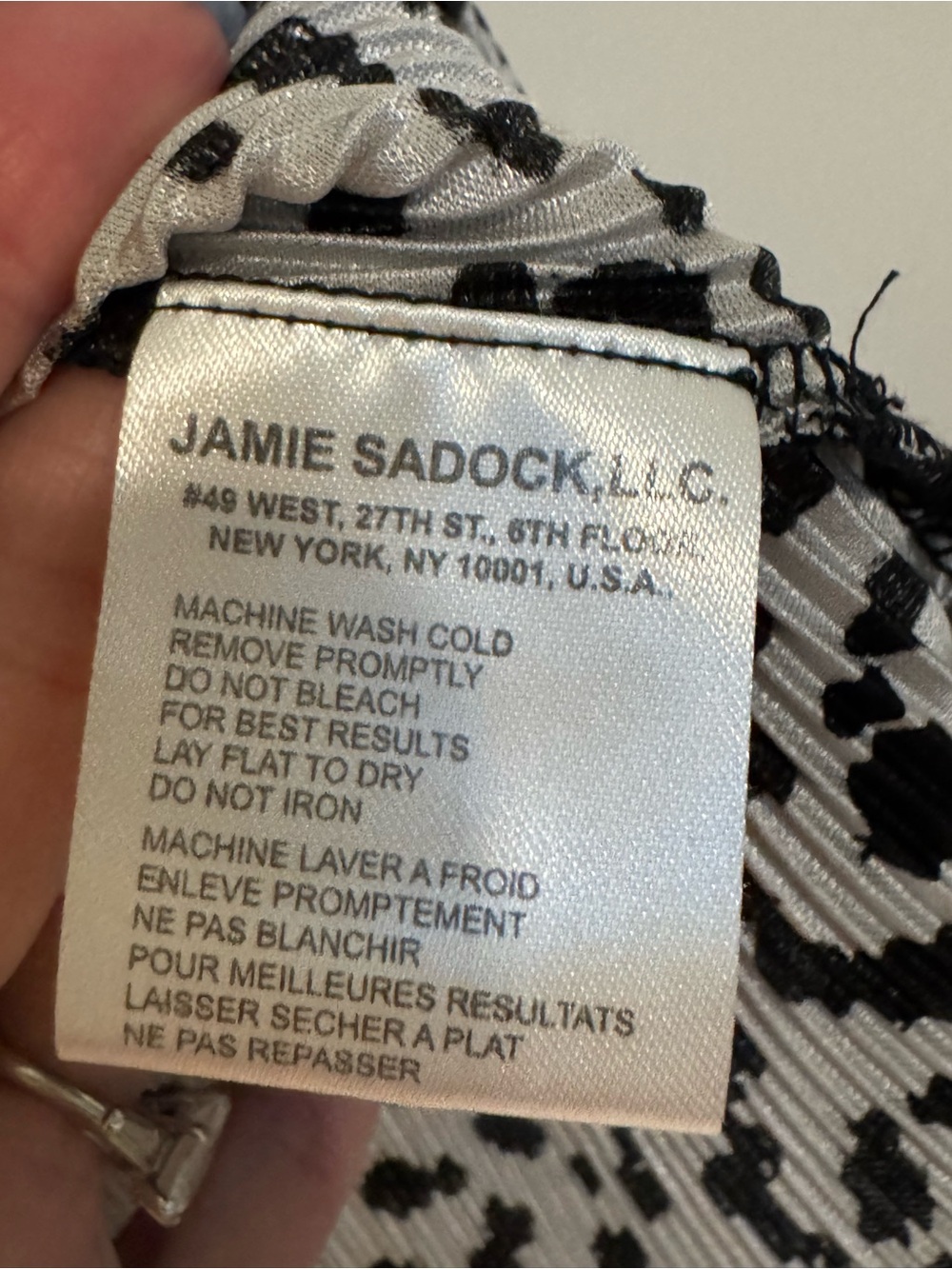 Jamie Sadock Sleeveless Golf Polo Top Black White Animal Print Zip Front Medium - Picture 5 of 6